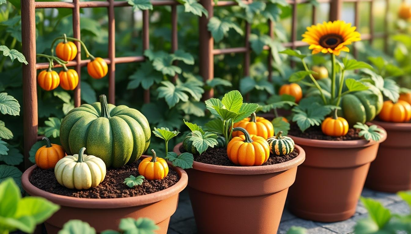 découvrez comment cultiver des citrouilles en petit espace grâce aux variétés naines adaptées à la culture en pot et sur treillis. conseils pratiques pour récolter de belles citrouilles même sans jardin !
