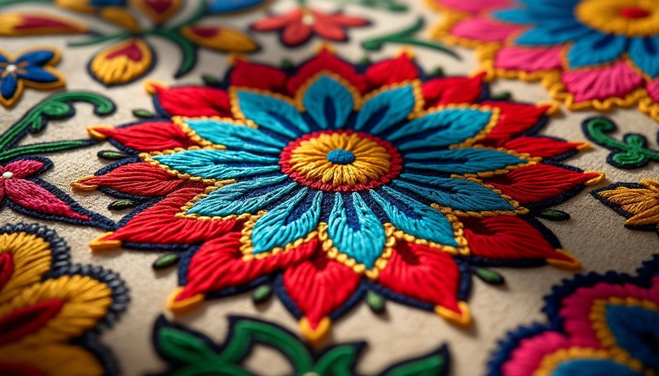 découvrez l'artisanat traditionnel suzani avec ses motifs brodés détaillés, alliant élégance et savoir-faire authentique pour sublimer votre décoration.