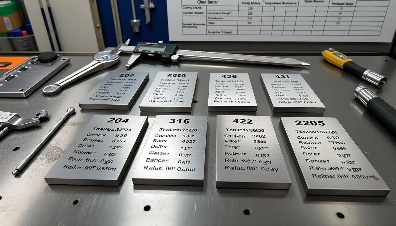 découvrez les différents grades d'inox utilisés dans l'industrie et comparez leurs caractéristiques pour choisir le matériau adapté à vos besoins.