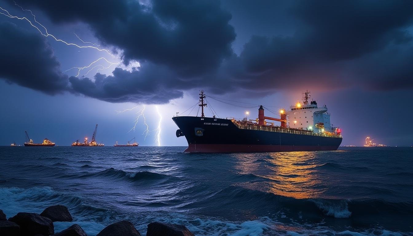 l'allemagne bloque l'accès en mer baltique à un pétrolier suspecté d'appartenir à la flotte fantôme, soulevant des tensions et des questions de sécurité maritime.