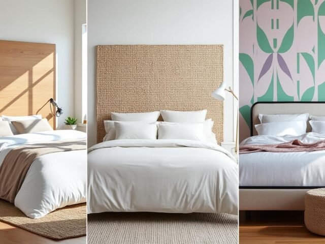 Tête de lit DIY : bois, cannage, papier peint – 3 tutos