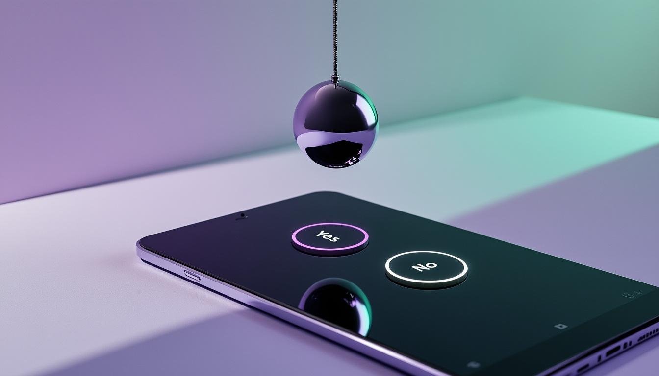 découvrez comment utiliser un pendule divinatoire en ligne pour prendre des décisions rapidement et efficacement grâce à un système oui/non simple et intuitif.