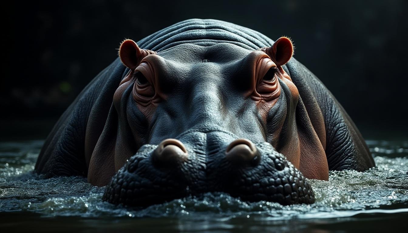 découvrez la première image terrifiante du film d'horreur 'hungry' mettant en scène un hippopotame déchaîné. une ambiance intense qui promet de vous captiver dès les premières scènes !