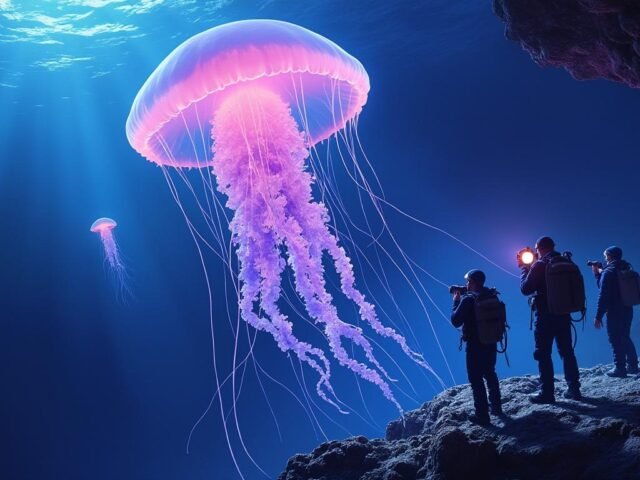 Une méduse fantôme géante, aussi imposante qu&rsquo;un bus scolaire, fascine les chercheurs