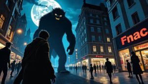 découvrez l'escape game et le loup-garou géant sur le thème du polar à la fnac lyon bellecour. plongez dans une expérience immersive et pleine de suspense avec l'éclaireur fnac.