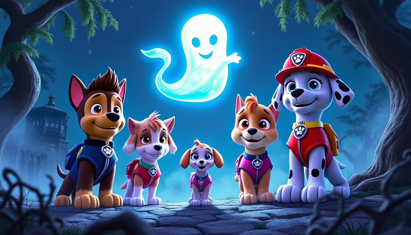 découvrez l'aventure palpitante de paw patrol : le mystère du fantôme, une nouvelle émission captivante à ne pas manquer sur tf1+.