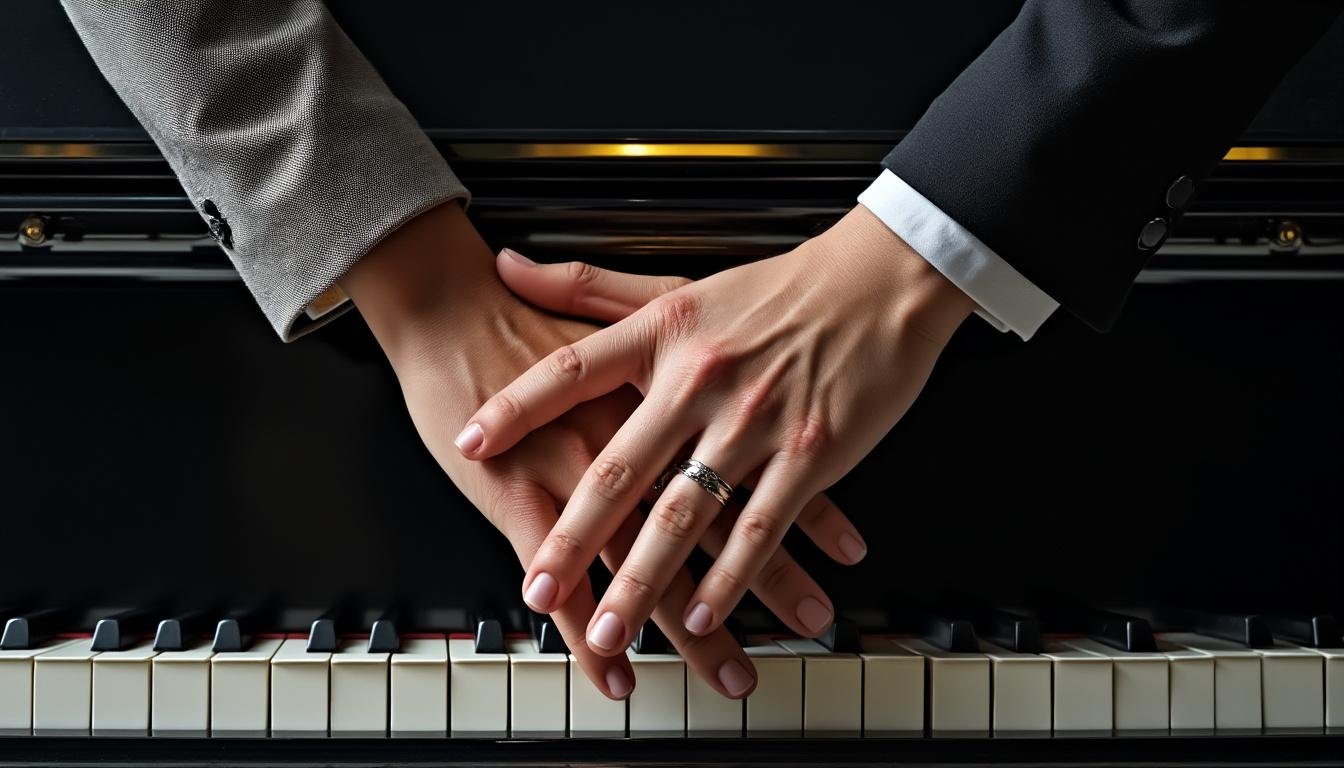 découvrez « sorcellerie à quatre mains », une danse envoûtante mêlant ombres mystérieuses et mélodies pianistiques captivantes pour une expérience musicale unique.