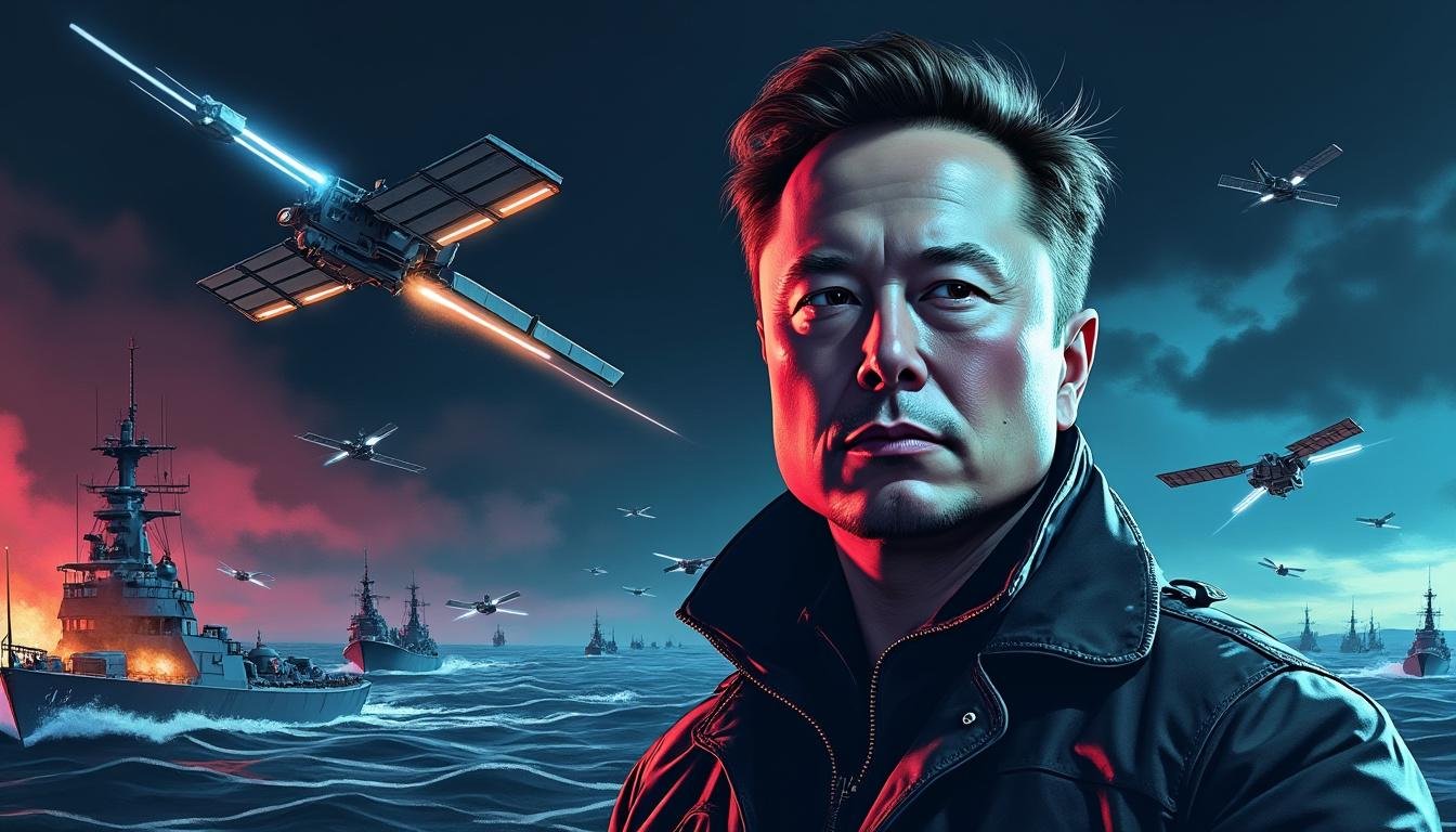 elon musk critiqué alors que starlink serait utilisé par la flotte fantôme russe pour contourner les sanctions dans le cadre du conflit en ukraine, suscitant une vive controverse sur l'usage du réseau.