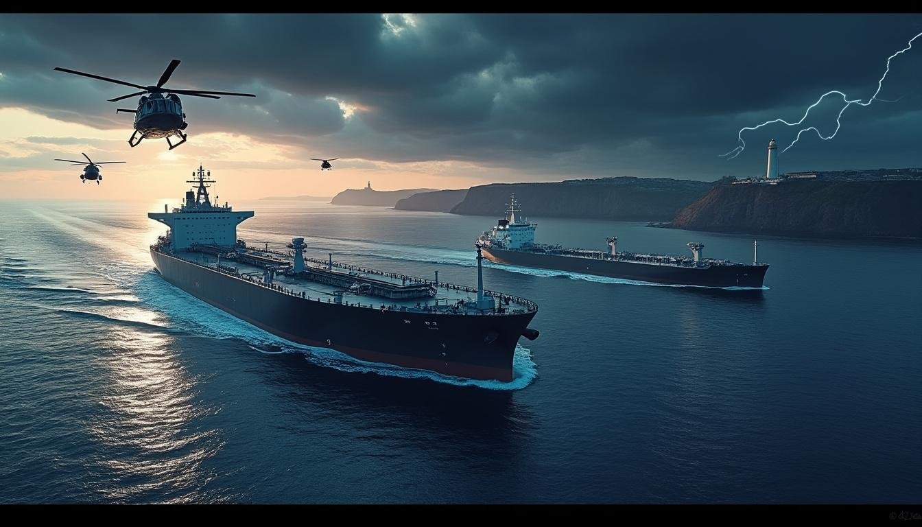 la russie intensifie les tensions en envoyant deux pétroliers invisibles dans la manche, sous une protection renforcée, défiant ainsi le royaume-uni.