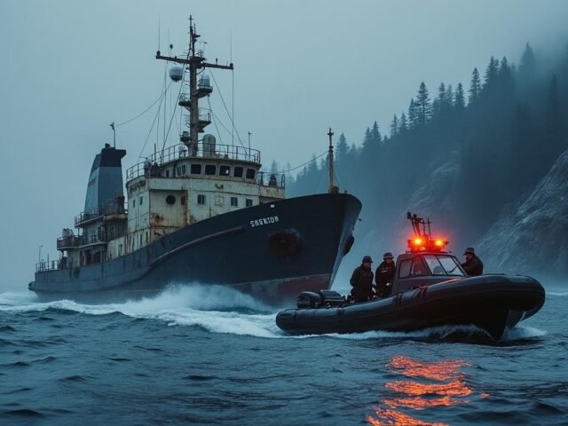 Interception d&rsquo;un navire suspecté de faire partie de la mystérieuse « flotte fantôme » en Suède