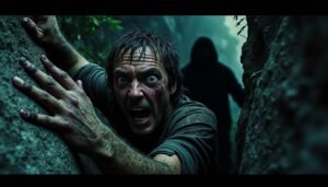 découvrez pitfall, un thriller horrifique captivant alliant l'intensité dramatique de 127 heures à l'effroi terrifiant de vendredi 13. regardez la bande-annonce percutante qui vous plongera au cœur de l'horreur.