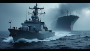 la marine française intercepte en atlantique un 4ᵉ pétrolier appartenant à la mystérieuse flotte fantôme russe, renforçant la surveillance maritime et les contrôles stratégiques.