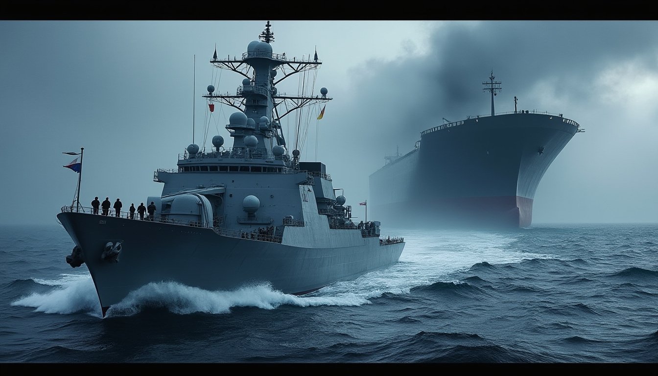 la marine française intercepte en atlantique un 4ᵉ pétrolier appartenant à la mystérieuse flotte fantôme russe, renforçant la surveillance maritime et les contrôles stratégiques.