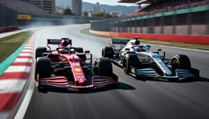 revivez le duel intense entre russell et hamilton pour la pole position à barcelone en vidéo, une immersion spectaculaire au cœur de la f1.