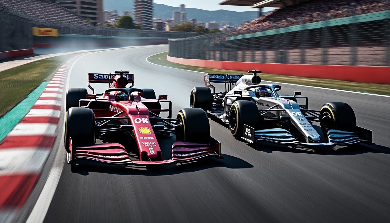 revivez le duel intense entre russell et hamilton pour la pole position à barcelone en vidéo, une immersion spectaculaire au cœur de la f1.